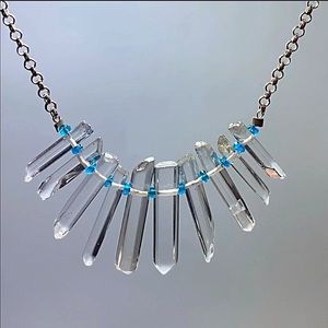 Genuine Apatite & Crystal Quartz Necklace!